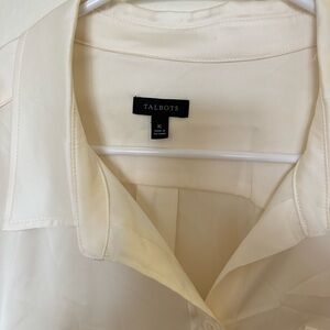 Oversized Talbots Ivory Collared Shirt